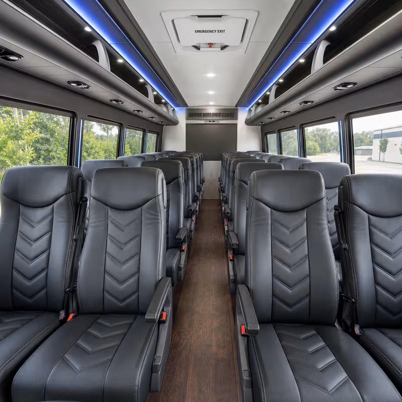 15-35 Passenger Minibus Interior