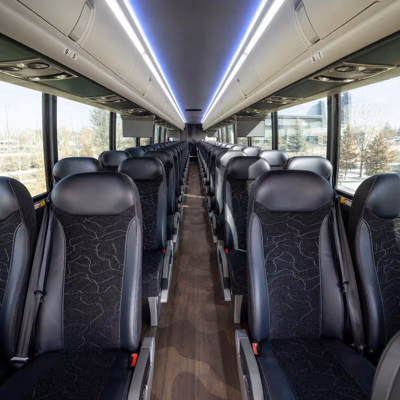 40-56 Passenger Charter Bus Interior