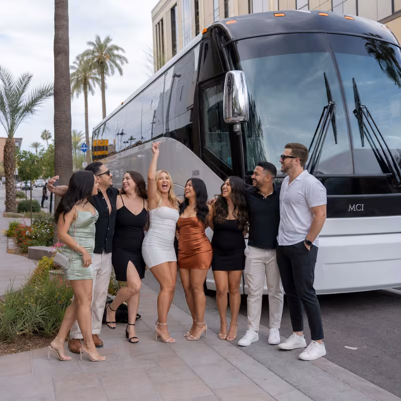 Passengers loading luggage while boarding an Scottsdale group shuttle