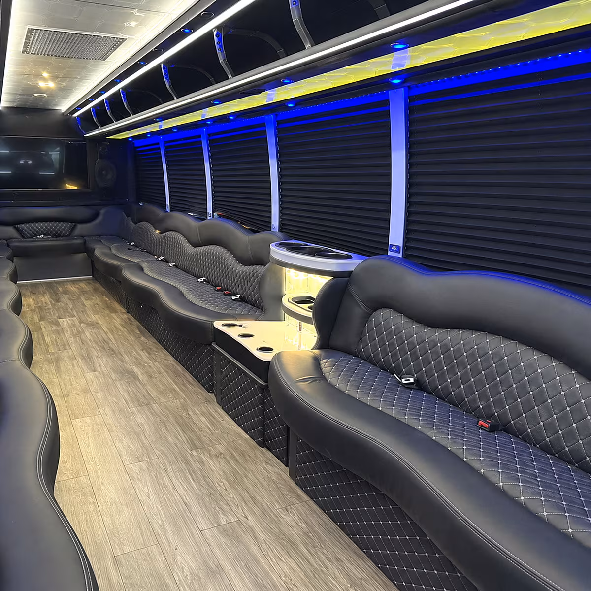 Scottsdale Sporting Event Transportation party bus interior