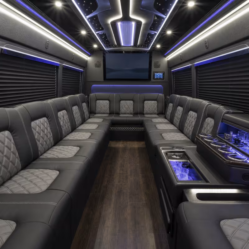 14 Passenger Sprinter Limo Interior