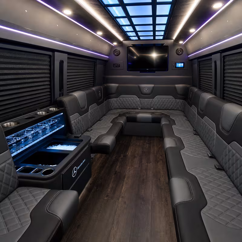 14 Passenger Sprinter Limo Interior